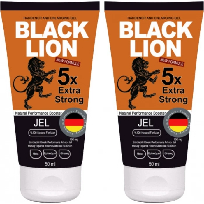 Hubrendy Bez Black Lion 2 Adet Erkeklere Özel Maçalı Ginsengli Krem 50 ml