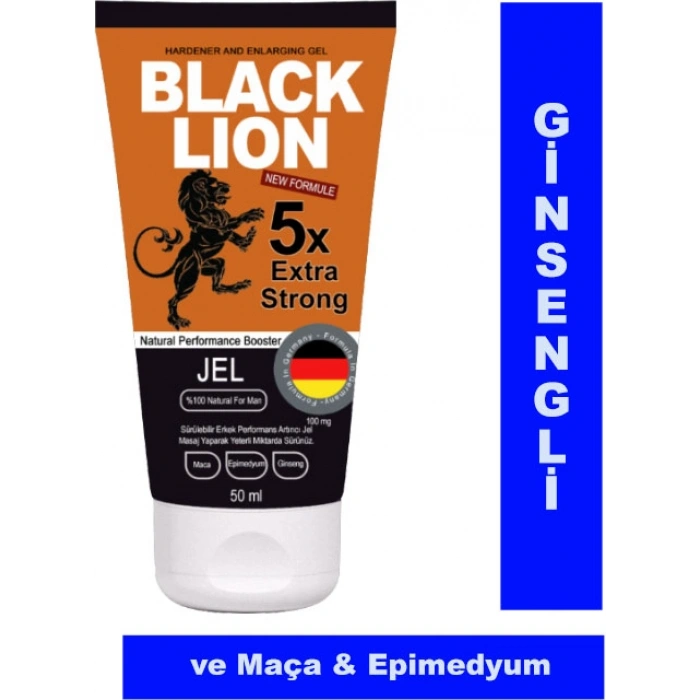 Hubrendy Bez Black Lion Erkeklere Özel Maçalı Ginsengli Krem 50 ml
