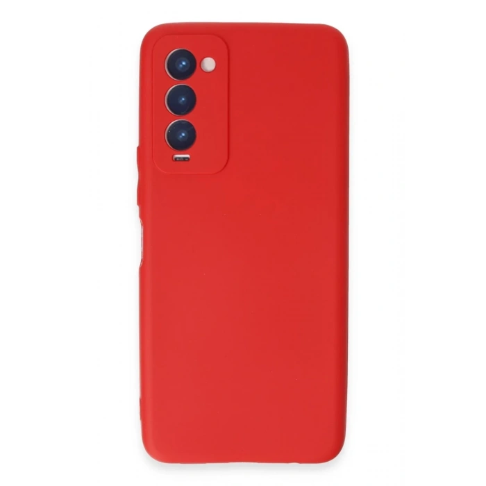 Hubrendy Bez Tecno Camon 18 Kılıf First Silikon - Kırmızı