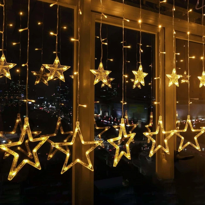 Hubrendy ÇER 138 Ledli Yıldız Perde Işık 3 Metre