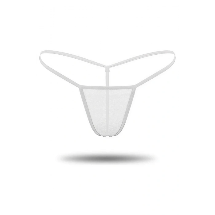 Hubrendy ÇER 3lü Renkli Transparan Tül String Tanga Tm0369