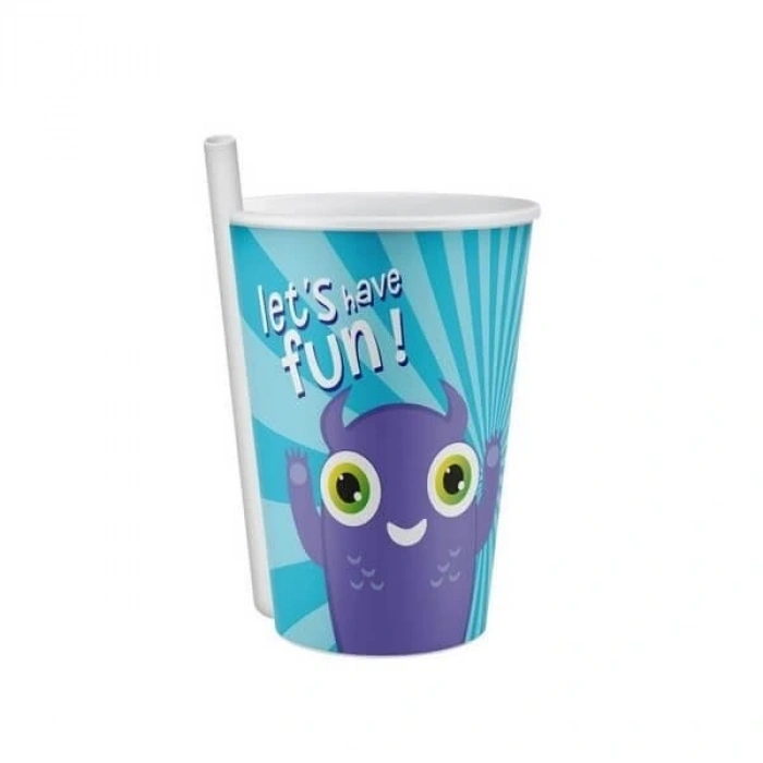 Hubrendy ÇER 4 Adet Kendinden Pipetli Bardak 400 Ml