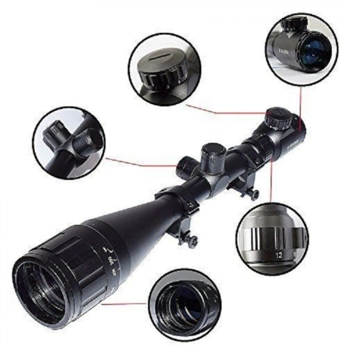Hubrendy ÇER 8-32x50 Çift Işıklı Zoomlu Riflescope Dürbün
