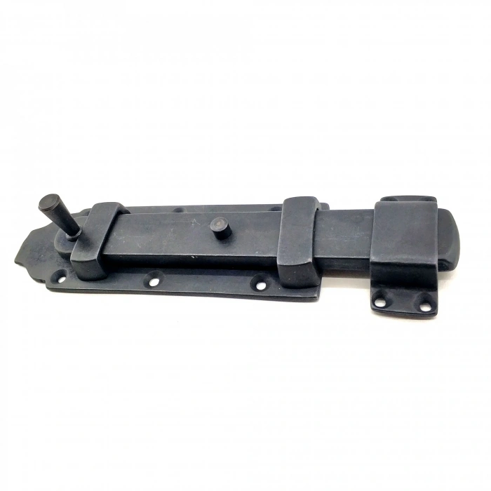 Hubrendy ÇER Antika Tarz Dekoratif Pirinç Yassı Kapı Sürgüsü - 55x215 Mm, Oksit