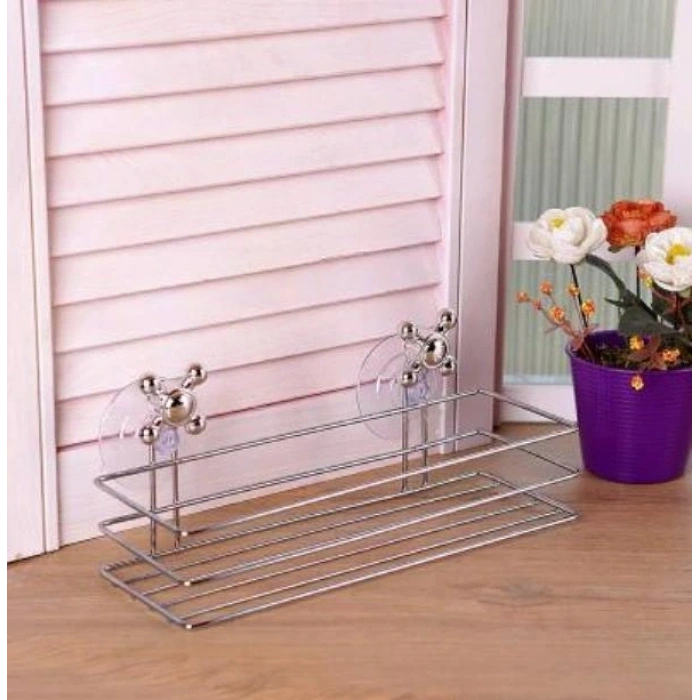 Hubrendy ÇER Banyo Organizeri - Çok Amaçlı Dörtgen Vantuzlu