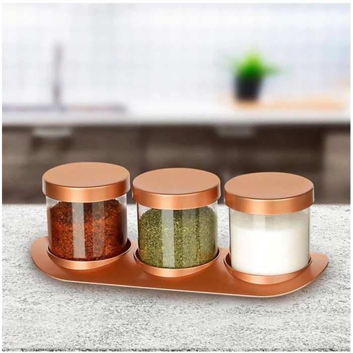 Hubrendy ÇER Bronz Baharat Seti Lüx 3lü Set