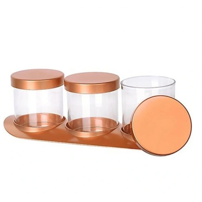 Hubrendy ÇER Bronz Baharat Seti Lüx 3lü Set