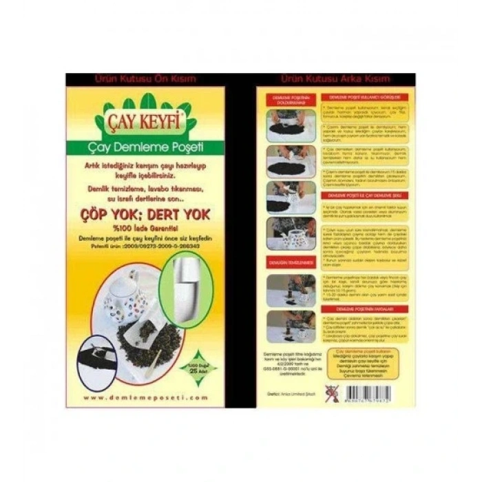 Hubrendy ÇER Ev Tipi Çay Demleme Poşeti 25li Paket
