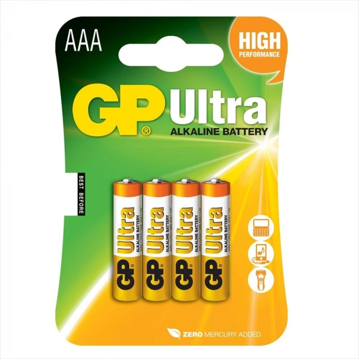 Hubrendy ÇER Gp  Ultra Alkalin Aaa İnce Kalem Pil 4lü