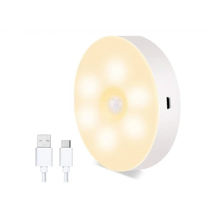 Hubrendy ÇER Hareket Sensörlü Usb Şarjlı Led Işık Lamba