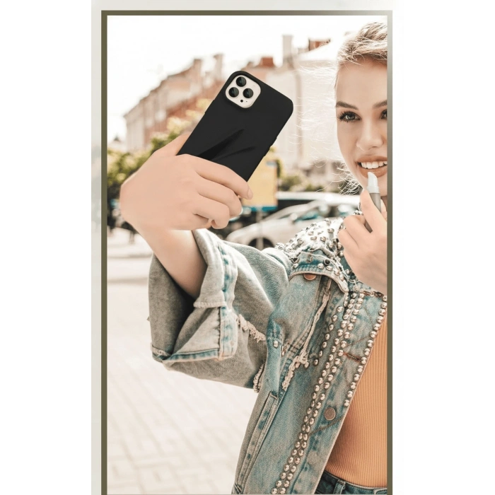Hubrendy ÇER İphone 16 Pro Max Lip Gloss Kılıf Siyah