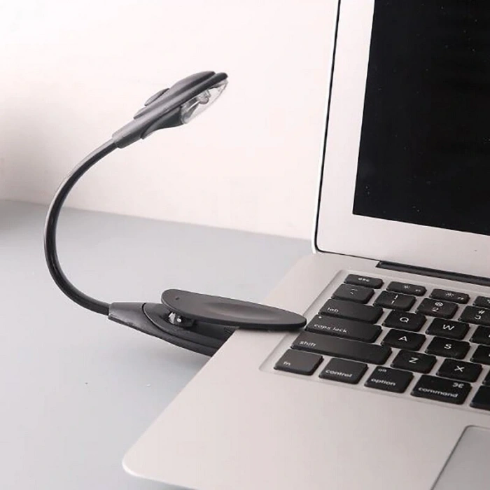 Hubrendy ÇER Kitap Okuma Işığı Led Booklight Kıskaçlı Pilli Model Led Işık
