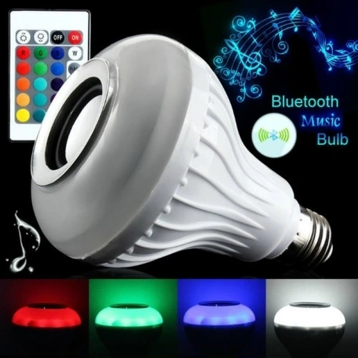 Hubrendy ÇER Kumandalı Bluetooth Disco Ampul Rgb