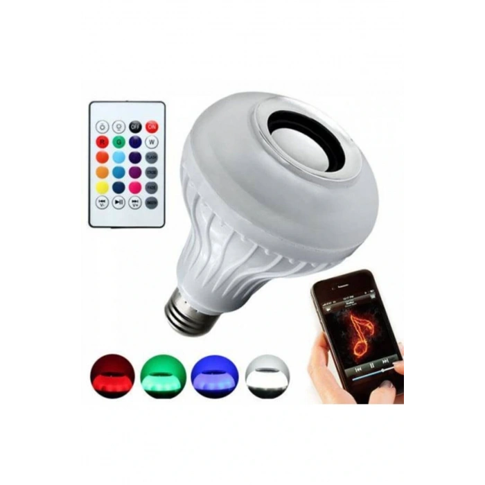 Hubrendy ÇER Kumandalı Bluetooth Disco Ampul Rgb