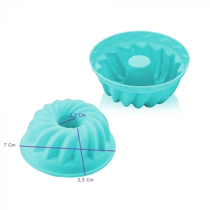 Hubrendy ÇER Muffin Kek Kalıbı Silikon 6 Adet