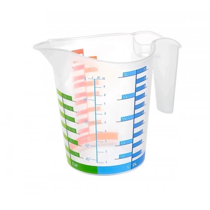 Hubrendy ÇER Ölçü Kabı Dereceli Renkli 1000 Ml + 500 Ml Set