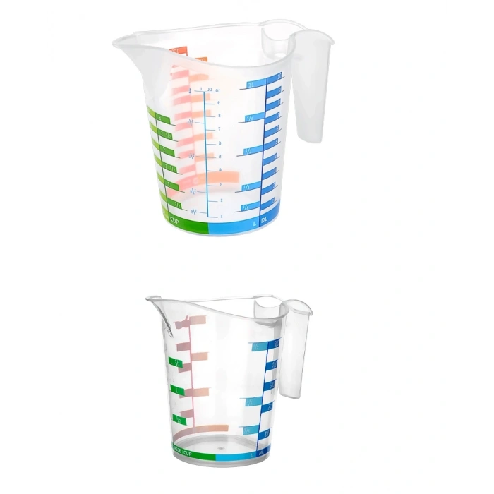 Hubrendy ÇER Ölçü Kabı Dereceli Renkli 1000 Ml + 500 Ml Set