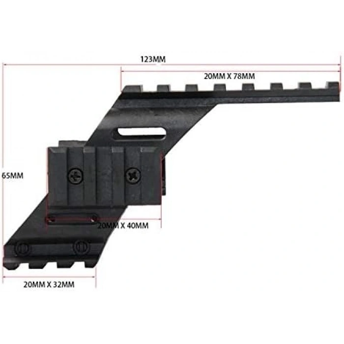Hubrendy ÇER Polimer Naylon Fener Lazer Üst Ray 22mm