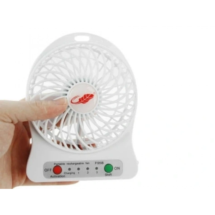Hubrendy ÇER Şarjlı Taşınabilir Mini Fan - Vantilatör