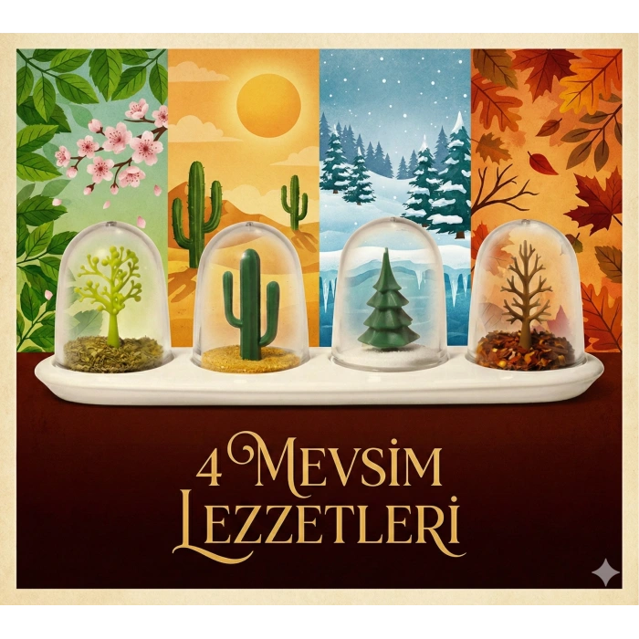 Hubrendy ÇER Seasoning Shakers Dört Mevsim Baharatlık