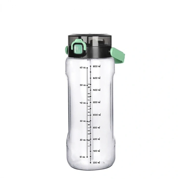 Hubrendy ÇER Şeffaf Matara - 2000 Ml - 67,6 Oz - Watermode Matara
