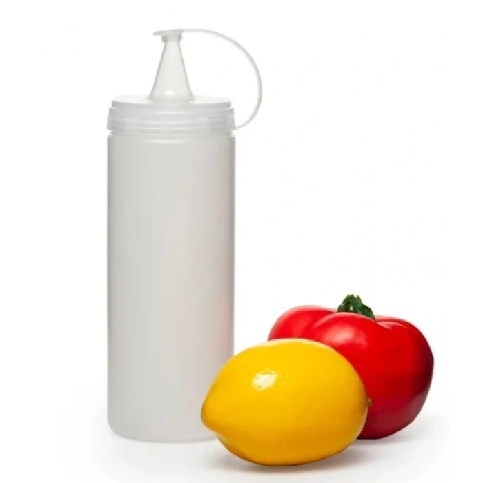 Hubrendy ÇER Şeffaf Sos Şişesi - 1000ml Dev Boy