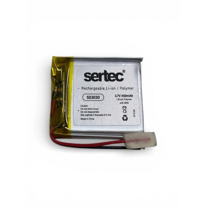 Hubrendy ÇER Sertec 503030 3.7v 450mah Li-polymer Pil (devreli/1.5a)