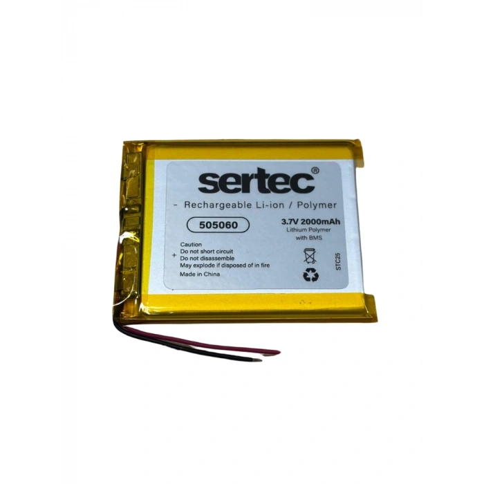 Hubrendy Cer Sertec 505060 3.7v 2000 Mah Li-polymer Pil (devreli/1.5a)