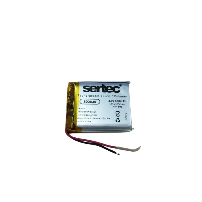 Hubrendy ÇER Sertec 803035 3.7v 800 Mah Li-polymer Pil (devreli/1.5a)