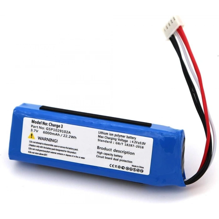 Hubrendy ÇER Sertec Jbl Charge 3 Uyumlu 3.7v 6000 Mah Soketli Batarya