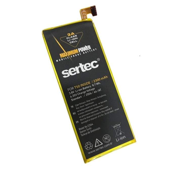 Hubrendy ÇER Sertec - Turkcell T-50 Uyumlu Batarya