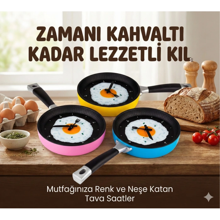 Hubrendy ÇER Tava Konseptli Duvar Saati