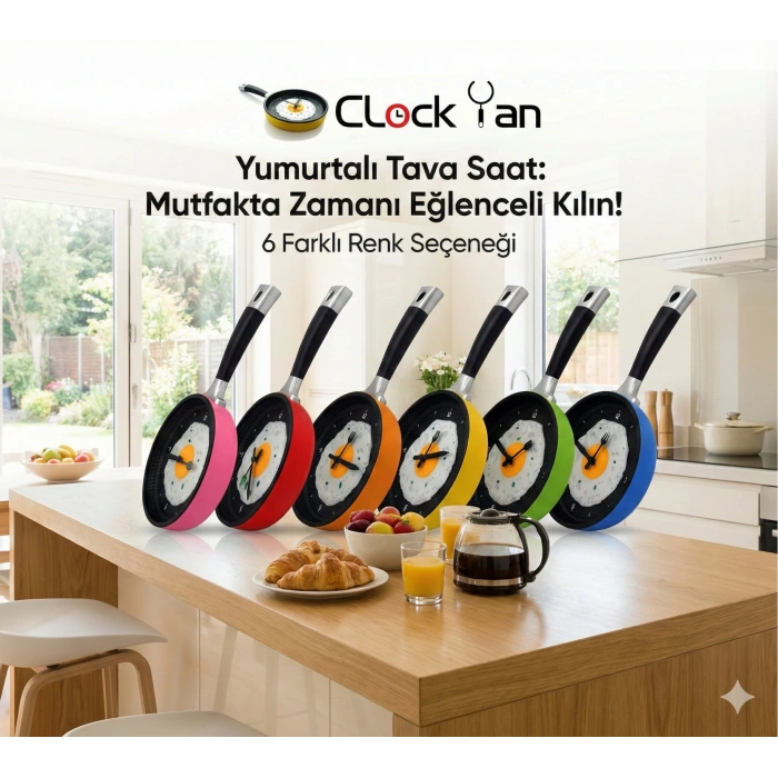 Hubrendy ÇER Tava Konseptli Duvar Saati