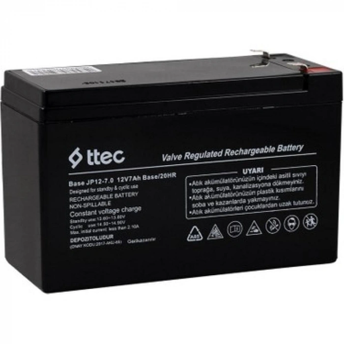 Hubrendy ÇER Ttec 12v 7 Ah Base Kuru Bakımsız Akü