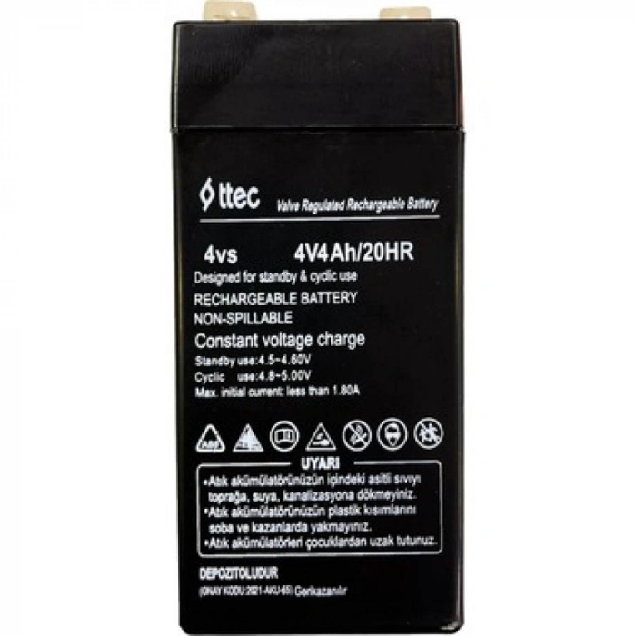 Hubrendy ÇER Ttec 4v 4 Ah Kuru Bakımsız Akü