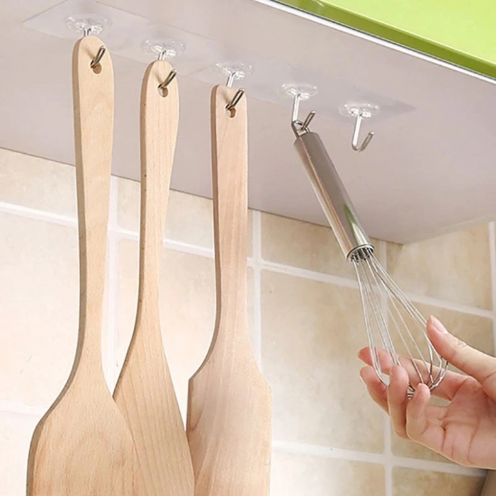 Hubrendy ÇER Ultra Güçlü Yapışkanlı 5li Şeffaf Askı