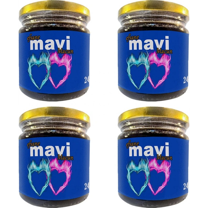 Hubrendy Bez Efsanevi Mavi Macun 4 Kavanoz 240 gr Bay&bayan Çiftlere Özel Macun