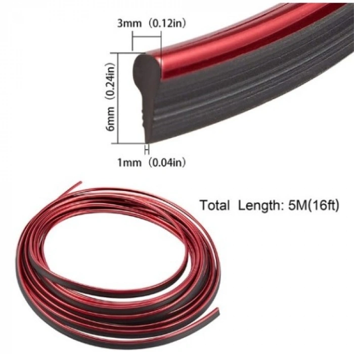 Hubrendy Emin Araba Dekorasyon Şeridi 5 Metre Trim Şeridi