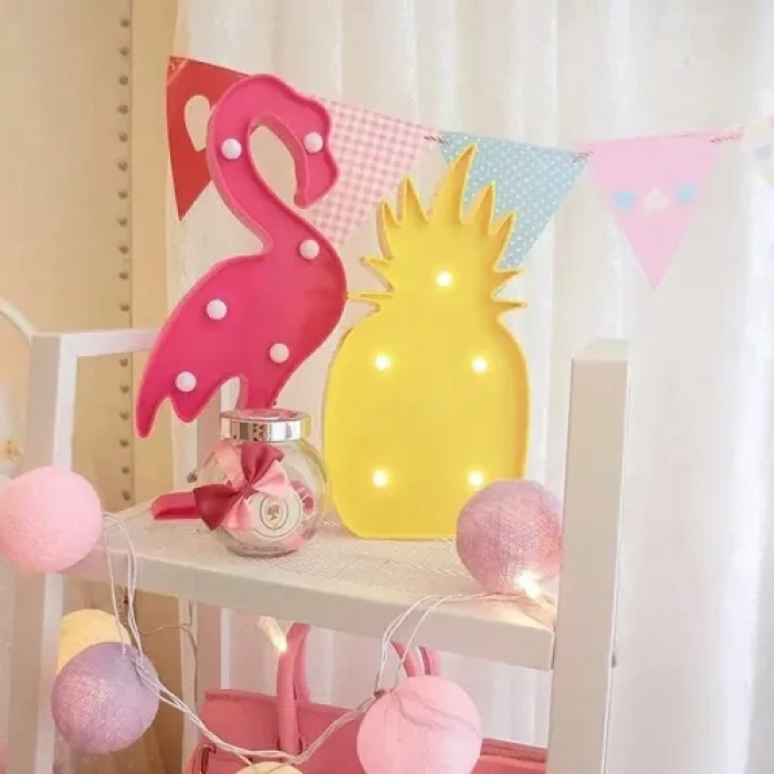 Hubrendy Emin Led Işıklı Ananas Gece Lambası