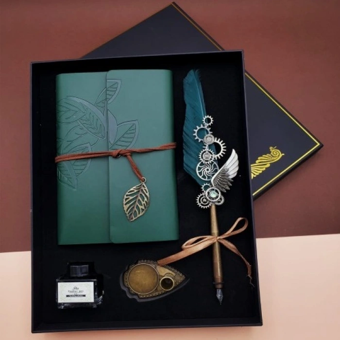 Hubrendy Emin  Mürekkepli Divit Kalem Ve Defter Set