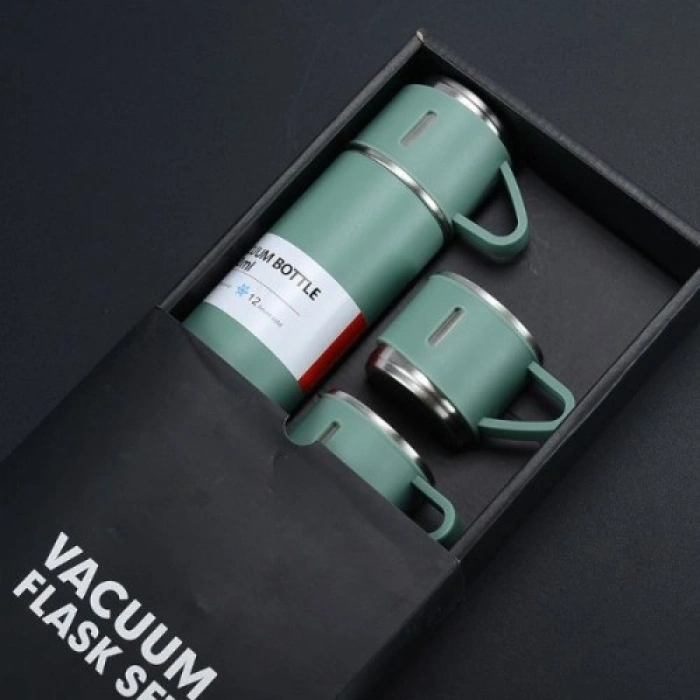 Hubrendy Emin Paslanmaz Çelik Bardaklı Termos Seti 500 ML