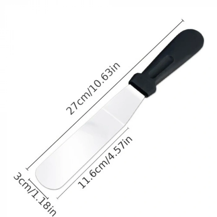 Hubrendy Emin Paslanmaz Çelik L Tipi Pastacı Spatulası
