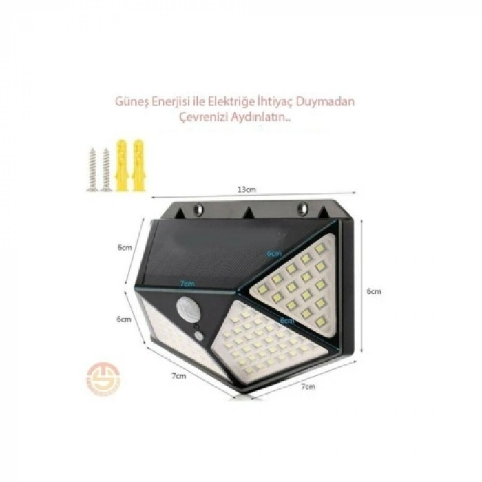 Hubrendy Emin Solar Bahçe Aydınlatma Lambası 100 Led