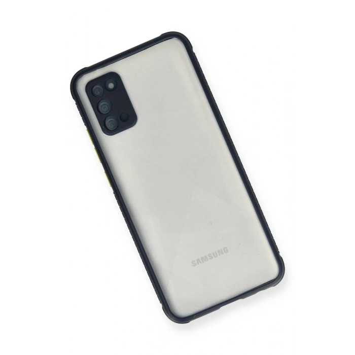 Hubrendy Bez Samsung Galaxy A02S Kılıf Miami Şeffaf Silikon - Lacivert
