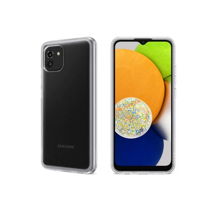 Hubrendy Bez Samsung Galaxy A03 Kılıf Lüx Şeffaf Silikon