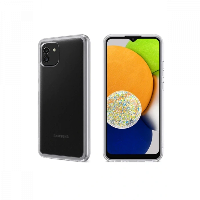 Hubrendy Bez Samsung Galaxy A03 Kılıf Lüx Şeffaf Silikon