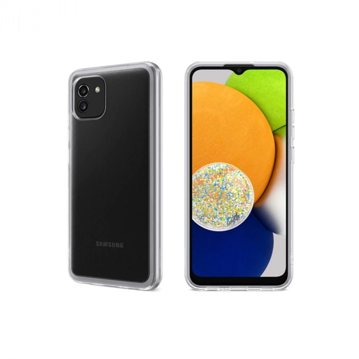 Hubrendy Bez Samsung Galaxy A03 Kılıf Lüx Şeffaf Silikon