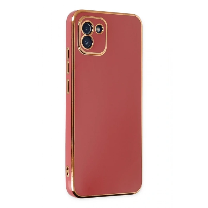 Hubrendy Bez Samsung Galaxy A03 Kılıf Volet Silikon - Kırmızı