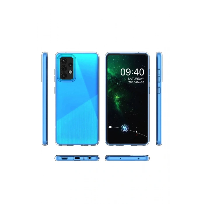 Hubrendy Bez Samsung Galaxy A03S Kılıf Lüx Şeffaf Silikon