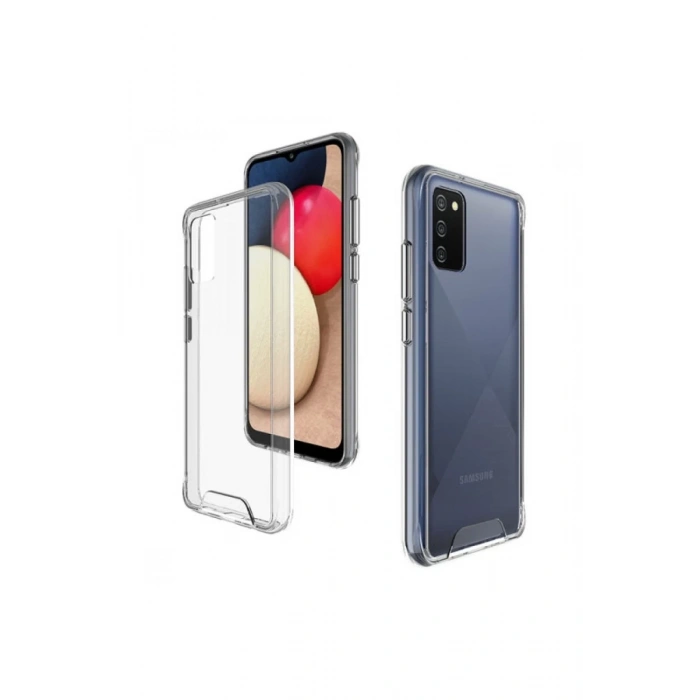 Hubrendy Bez Samsung Galaxy A03S Kılıf Lüx Şeffaf Silikon